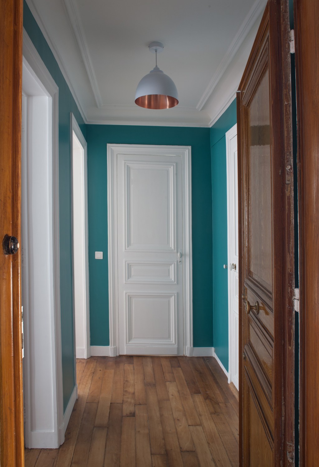 Haussmann + Bleu Canton = Entrée chic